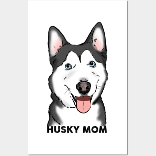 Husky Mom Smiling Husky Posters and Art